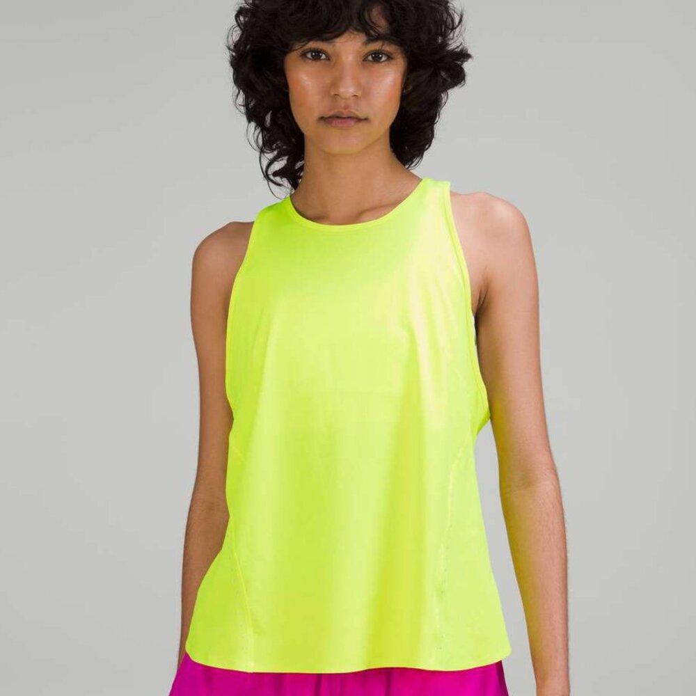 lululemon Lightweight Stretch Running Tank Top in Highlighter Yello